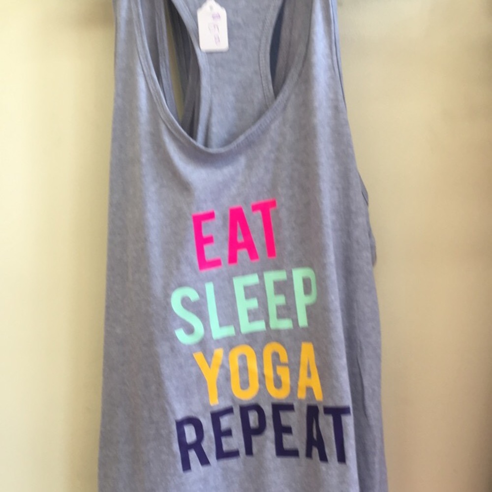 Eat. Sleep. Yoga. Repeat. Racerback T-Shirt/Tank